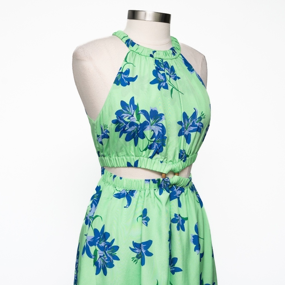 Likely Karrica Maxi‎ Dress Blue Floral Cut Out Print - Picture 10 of 15